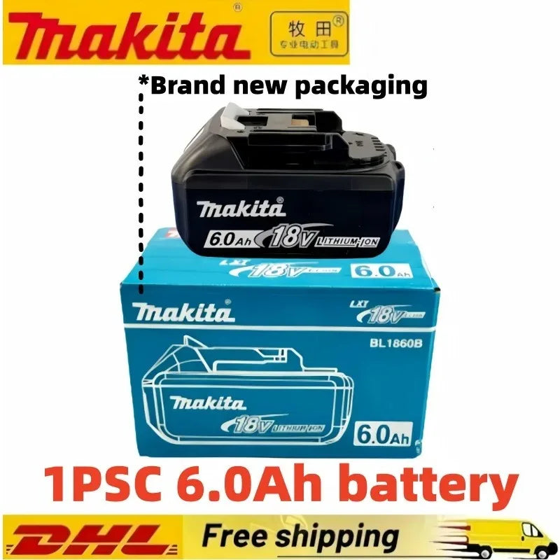 100% Genuine 18V Makita 6Ah Makita Battery BL1840 BL1830B BL1850B  Replacement Lithium Battery