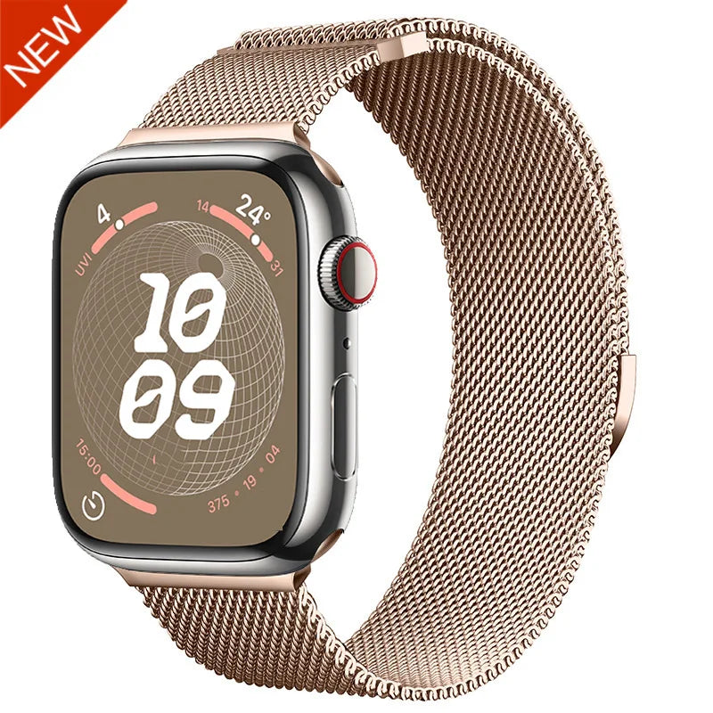 Milanese Strap for Apple Watch 44mm 40mm 45mm 41mm 46mm 42mm 38 49mm Metal Bracelet iWatch Series 11 10 Ultra 9 8 7 6 5 SE3 band