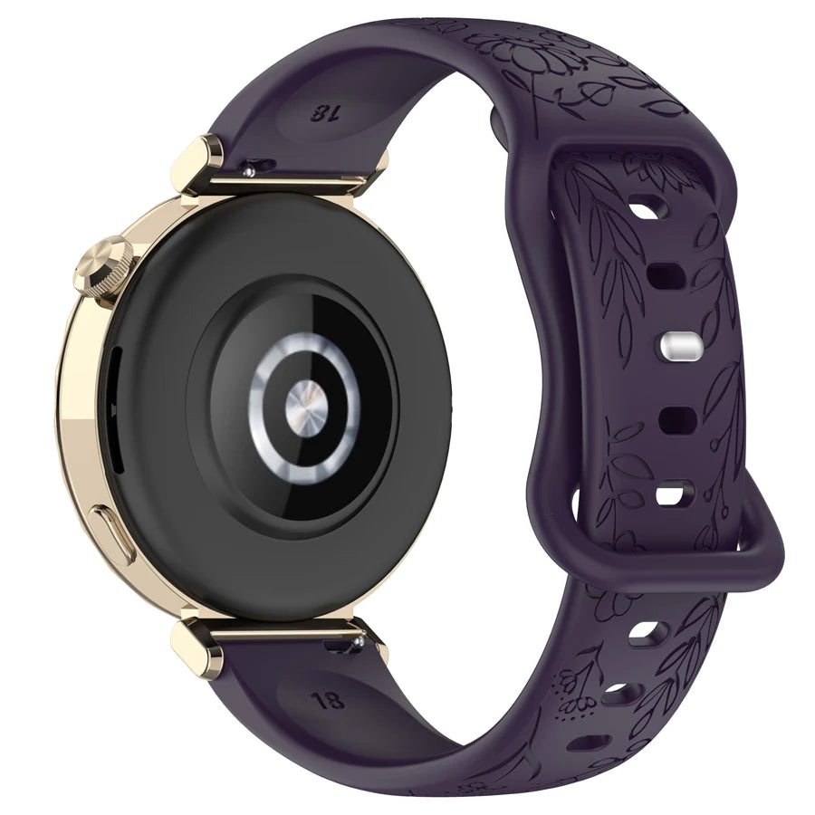 18 20 22mm Watch Strap for Garmin Forerunner 170 70 570 165 255 3D Flowers Silicone Band For Active 6 5/Venu 4 41/45mm Bracelet