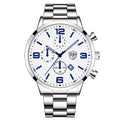 reloj hombre Luxury Business Men Watchs Stainless Steel Quartz WristWatch Male Leather Calendar Luminous Clock relogio masculino