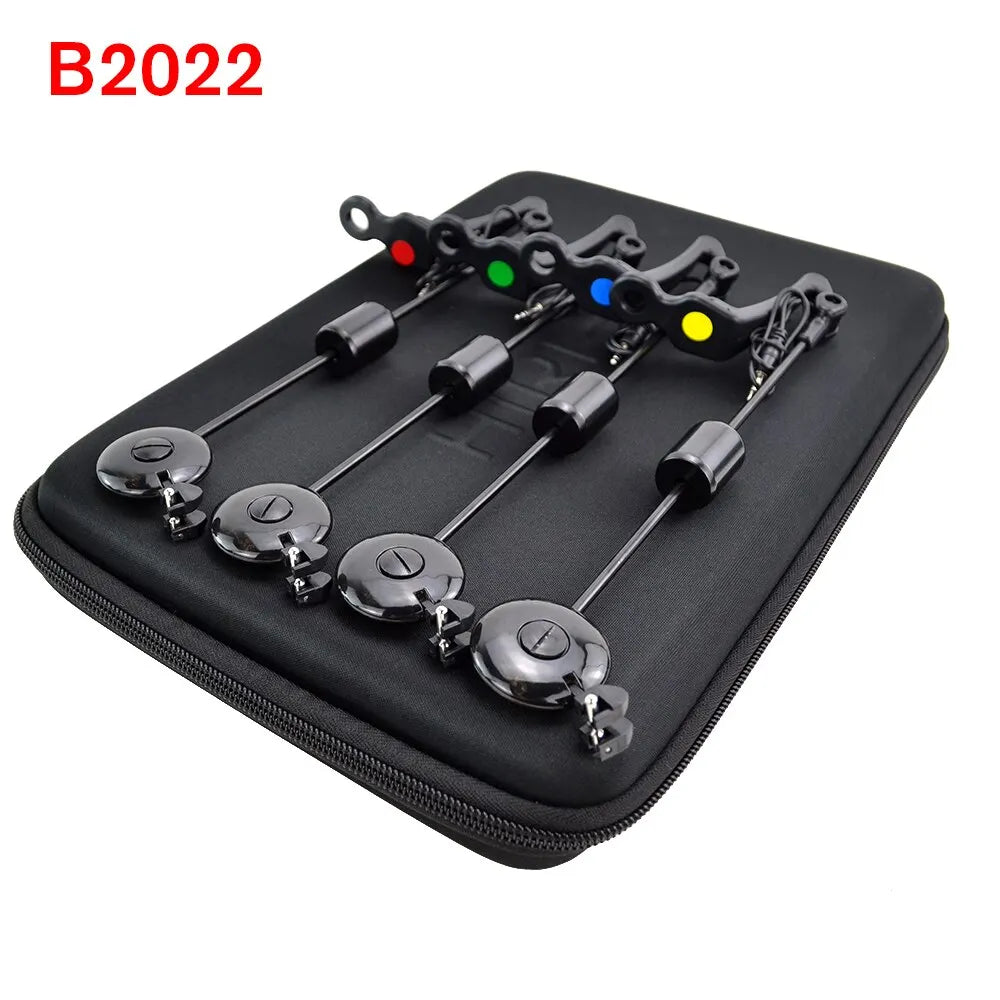 Hirisi LED Carp Fishing Swingers Drop Off Indicator 4 Color In Zipped Case Carp Fishing Equipment B2022