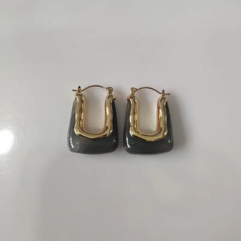 Green Pink Transparent Resin Earrings For Women Geometric Irregular Stud Earrings 2023 New Trendy Ear Jewelry for Party K-