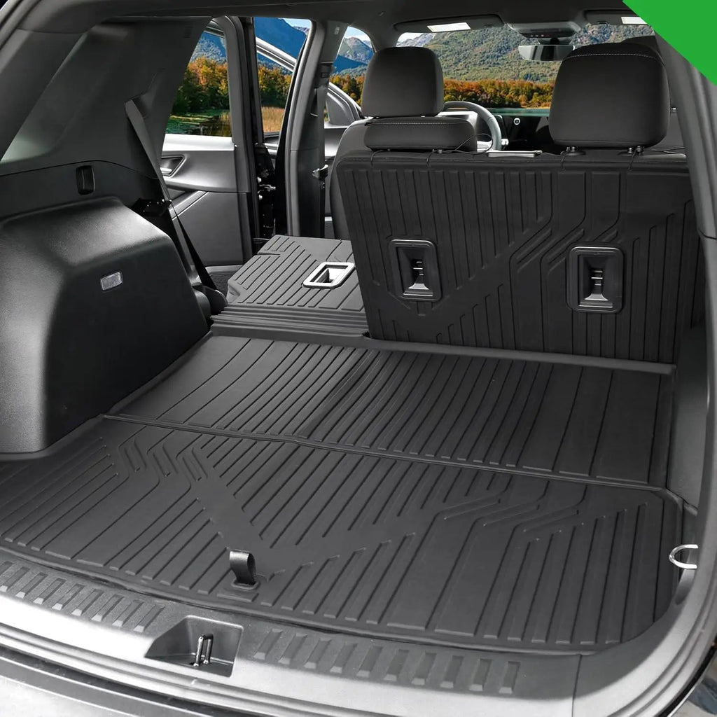 Cargo Liner and Backrest Mat for 2025 2026 Chevy Equinox Gas & GMC Terrain, All Weather TPE Trunk Mat Back Seat Cover