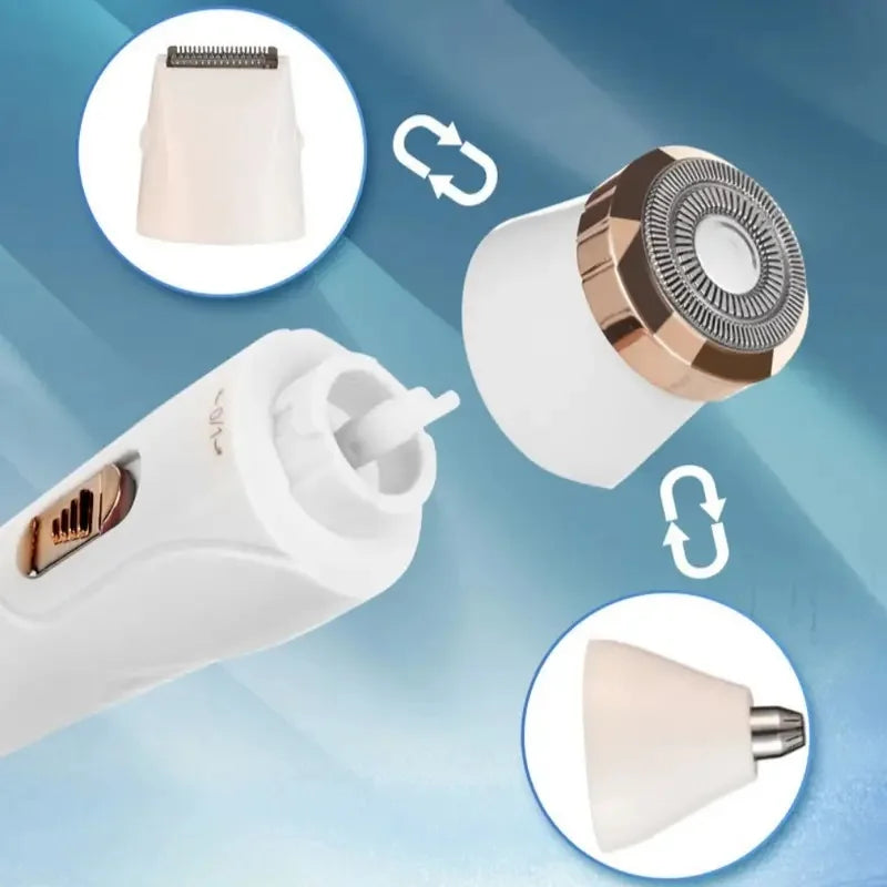 3-in-1 Electric Hair Removal Set, USB Rechargeable Nose Hair Trimmer, Underarm, Leg Hair, Nose Hair Removal Device