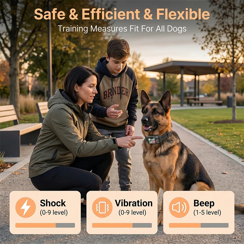 Dog Electronic Fence | Outdoor GPS Fencing System | Waterproof Wireless Fence | Dog Training Collar | Adjustable Warning Intensity | Fence Radius: 33–999 Yards | Rechargeable Smart Pet Containment System