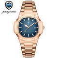 PAAZOMU Luxury Man Wristwatch Waterproof Luminous Chronograph Watch for Men Stainless Steel Men's Quartz Watches reloj hombre