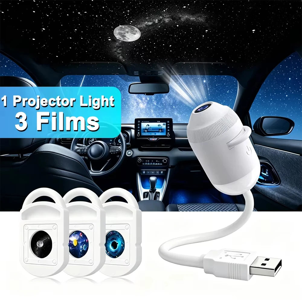 3in1 Intelligent Holographic Night Light Projector Plug Play HD Star Projector 360° Adjustable Galaxy Ocean Lamp Bedroom Ceiling