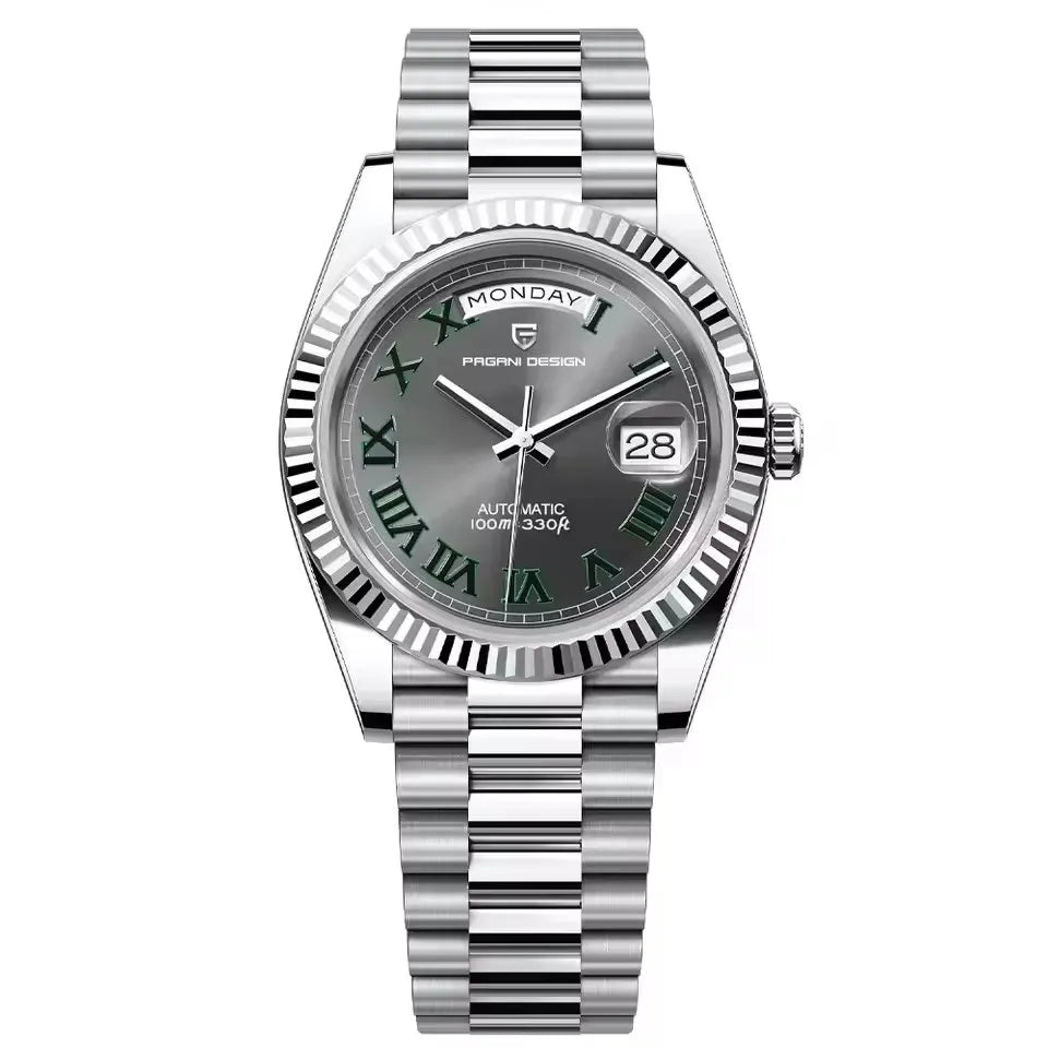 PAGANI DESIGN New Week Calendar Type Watch Japan Movt Waterproof Mechanical Man watch 316L All Steel Luxury Luminous Men watch