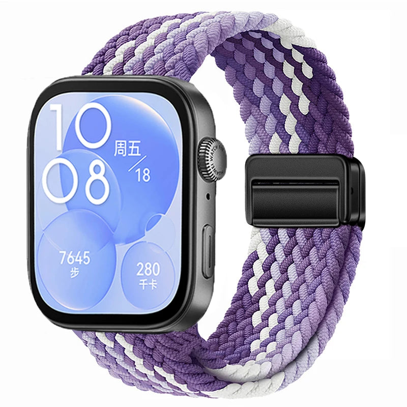Magnetic Buckle Strap for Huawei Watch Fit 3/4/4 Pro Nylon Loop Bracelet Correa for Huawei Watch Fit 5/Fit 5 Pro Smart Wristband