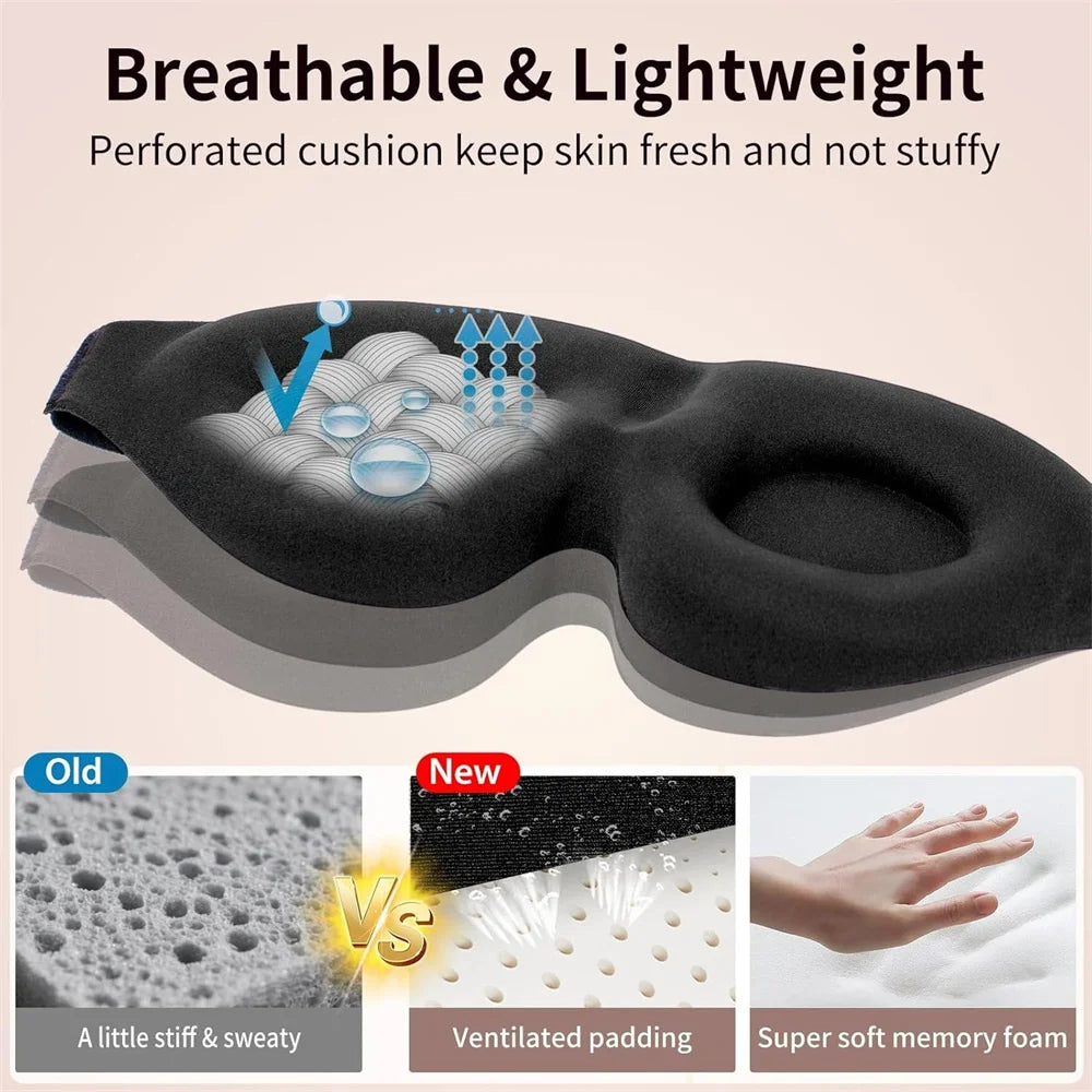 3D Eyepatch Sleeping Mask Block Out Light Soft Paded Sleep Rest Relax Aid Cover Patch Blindfold Face Shade Eyeshade Eyes Patchs