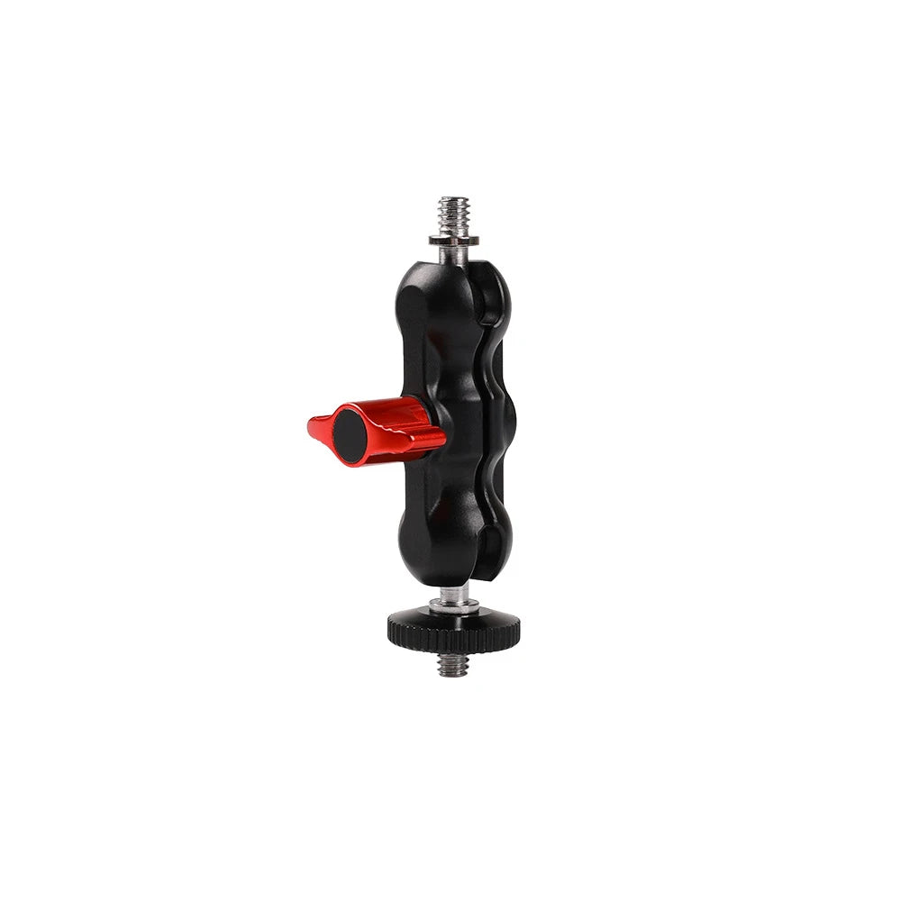 Super Clamp Camera Clamp Mount Monitor 360° Ballhead Magic Arm Double Ball Head Adapter with 1/4"-20 & 3/8"-16  For video
