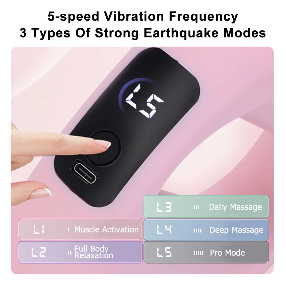Electric Fascia Ring Body Fitness Massage Ring Vibration Body Shaping Massager Abdomen Belly Waist Deep Tissue Massage Device
