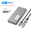 ORICO NVMe M.2 SSD Enclosure USB4 40Gbps PCIe3.0x4 20Gbps 10Gbps M.2 External Case Compatible with Thunderbolt 3/4 USB3.2/3.1