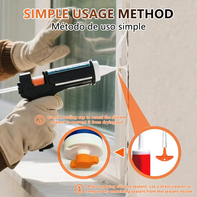 iLMH Universal Sealant Saver Cap & Glue Nozzle Cleaner, Anti-Drying Silicone Caulk Tube Cover, Standard Caulking Guns DIY Tools