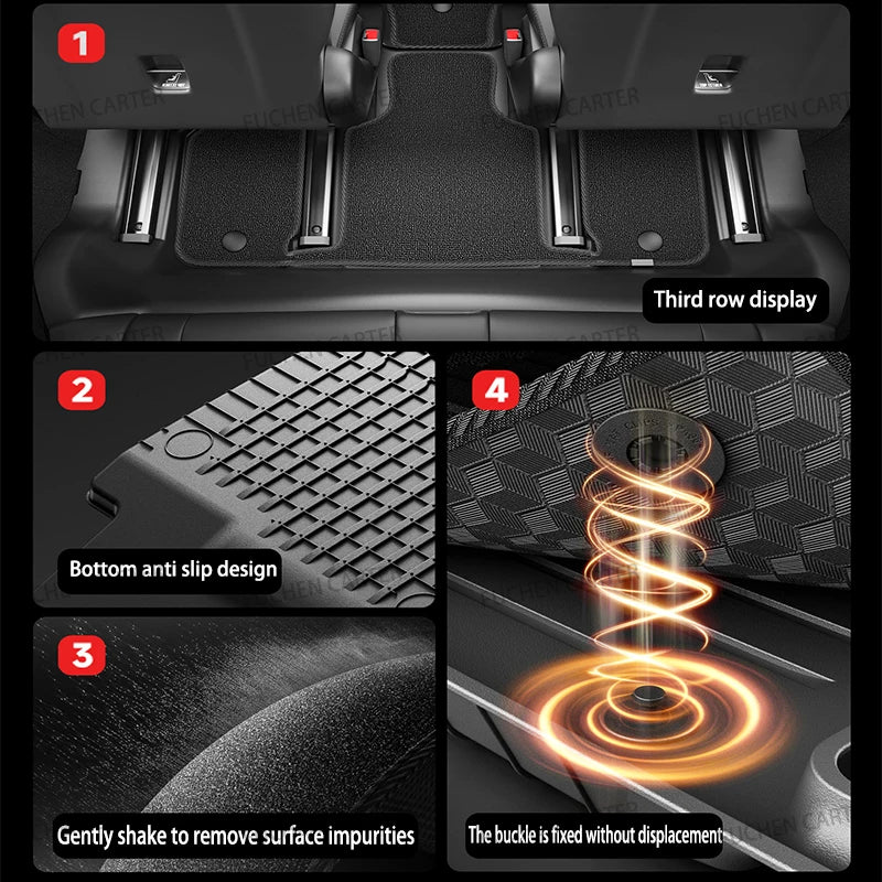 Car Floor Mats for Tesla NEW Model YL 2026 Car Four Seasons Waterproof Non-slip Floor Mat Trunk Mat TPE Special Car Accessories