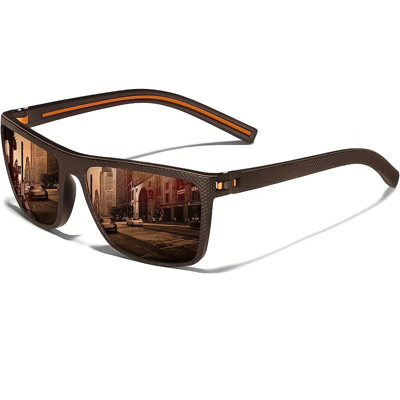 Square Polarized Sunglasses for Men and Women Lightweight Frame Sun Glasses