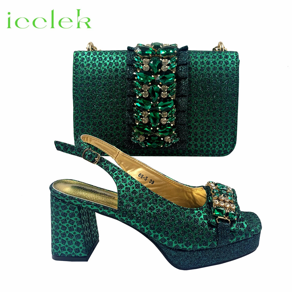 2026 Elegant Wine Peep-Toe Women Heels Pumps for Italian Matching Party Shoes and Bags Set for Parties with Diamond Accents