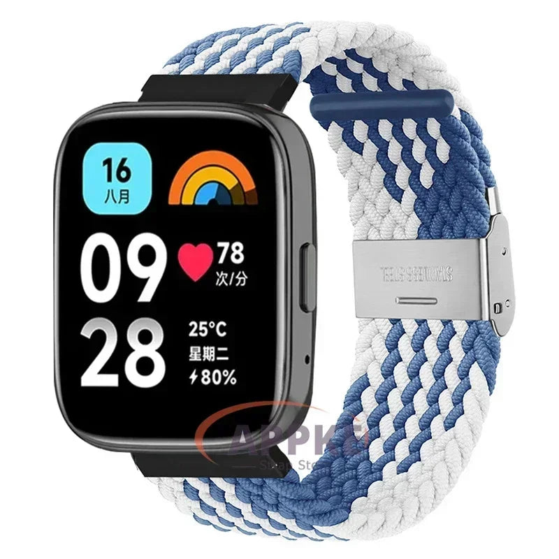 Elastic Braided Strap For Redmi Watch 5/3 Active Watchband Nylon Adjustable Quick Release Bracelet For Redmi Watch 3/5 Lite