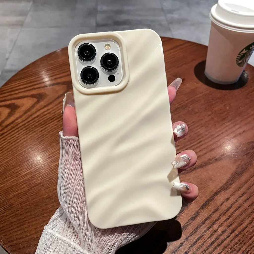 Soft Candy Wavy Pattern Phone Case For iPhone 18 17 16 11 12 13 14 15 Pro Max Xs Max XR 7 8 Plus 17Air Shockproof Bumper Cover