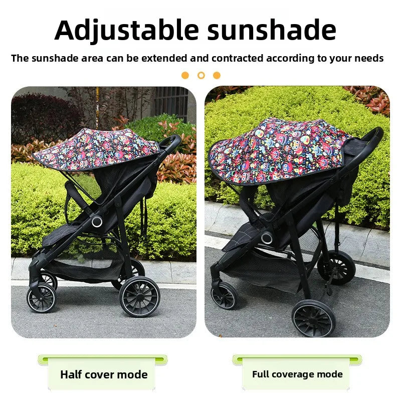 Universal Baby Stroller Canopy UV Protection Sunscreen Cover Cartoon Sun Shade Extend Awning Summer Newborn Stroller Accessories