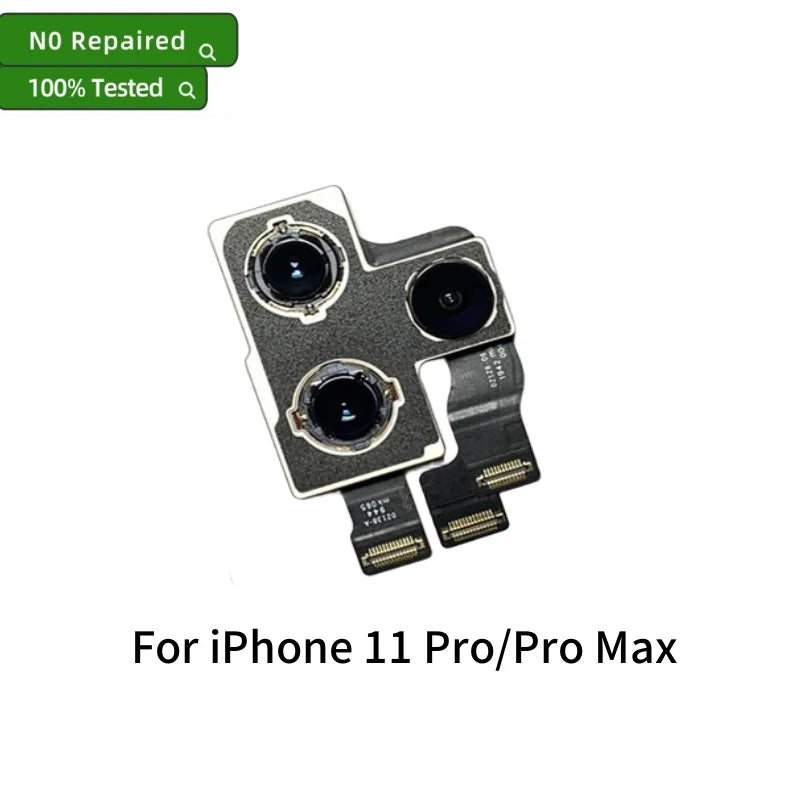 Tested Back Rear Camera For iPhone 11 12 Pro Max 13 14 15 Pro Max Mini 14 15 Plus Main Lens Flex Cable Camera Module Replacement