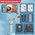 AXNEN HQ6 3-Axis Gimbal Handheld Stabilizer for Cellphone, with Fill Light, Face Tracking, for iPhone Android Video Recording