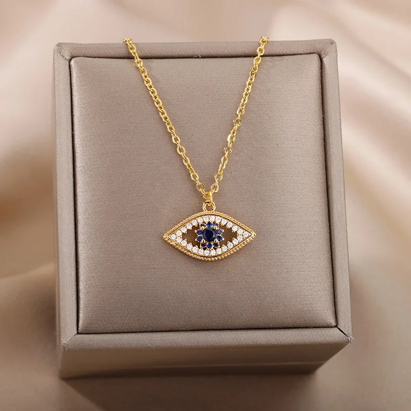 Rose Flower Necklace For Women Gold Color Tulip Flower Pendant Stainless Steel Chain Necklace Wedding Jewelry Birthday Gift