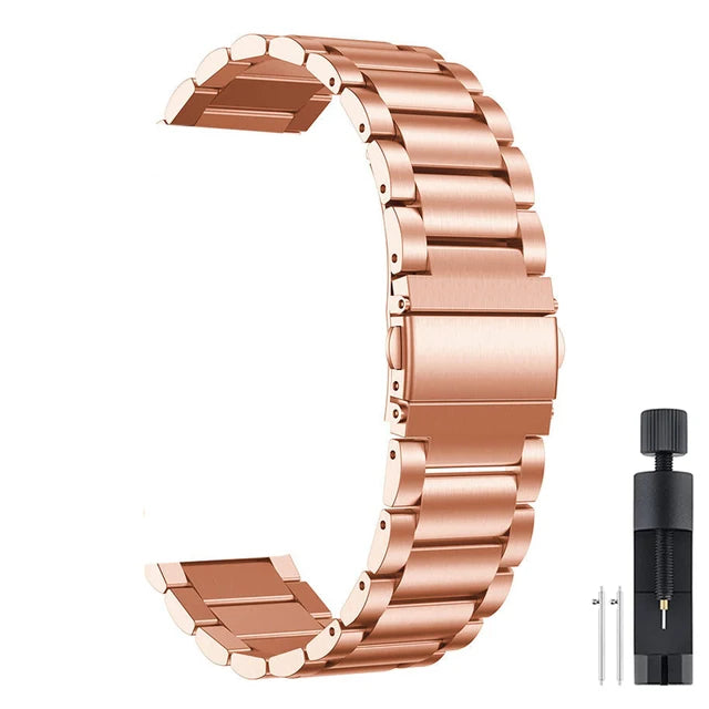 22mm 20mm Stainsteel Steel Strap For Samsung Galaxy 7 6 3 4 5 Pro Classic Metal Band For Huawei GT 4 46mm Amazfit Bip/GT/GTS/GTR