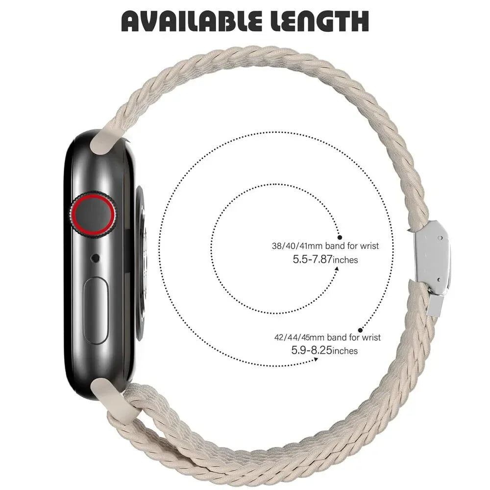 Braided solo loop strap For Apple watch band 44mm 40mm 45mm 41mm 42mm Nylon correa bracelet iWatch series 8 9 4 5 SE 6 7 Ultra 2