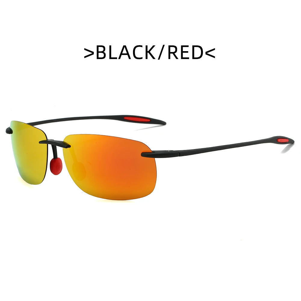 New Ultra-light Frameless Colorful Polarized Sunglasses for Men and Women TR90 Material Suitable for Leisure and Vacation UV400