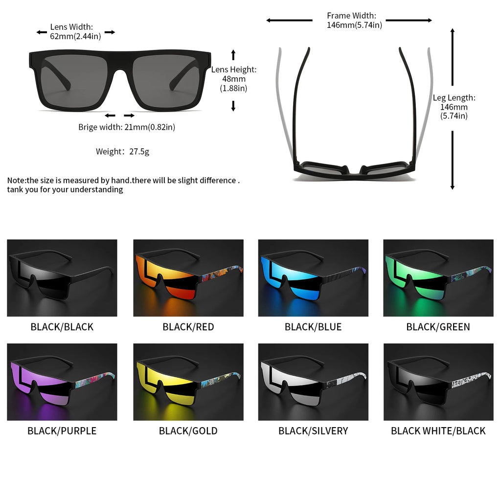 3PCS Colorful Sports Sunglasses - One-Piece Lens with Patterned Temples, UV400 Unisex for Cycling, Hiking & Beach