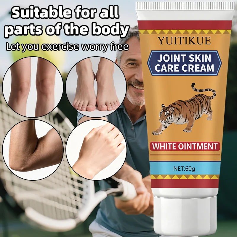 Tiger Joint Skin Cream 60g - White Ointment Moisturizes Skin & Joints, for All Body Parts, Exercise Worry Free
