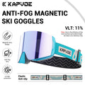 KAPVOE Magnetic Snow Goggles Double Layer Anti-Fog UV Protection for Skiing Snowboarding High-definition Clarity Unisex Skiing