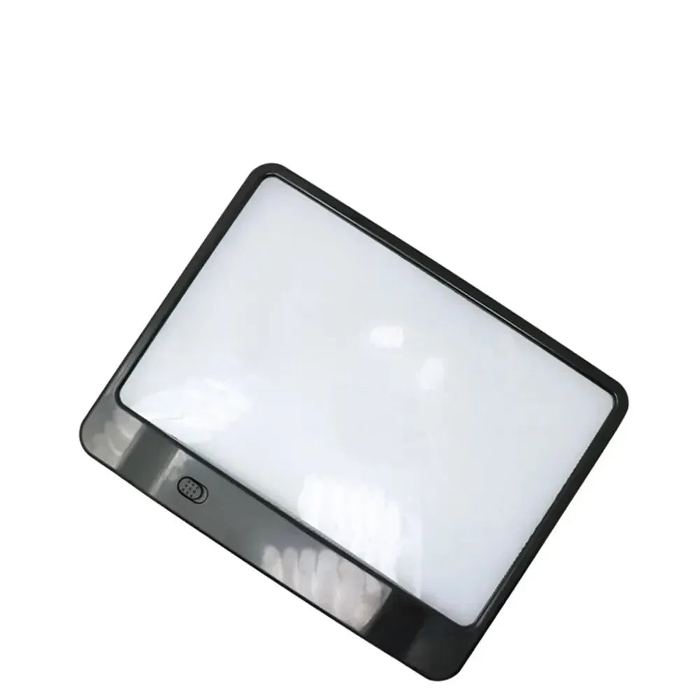 3X Full Page Magnifying Sheet with LED Lights Lightweight Magnifier for Reading Books Kids Seniors Crafts Stamps Maps