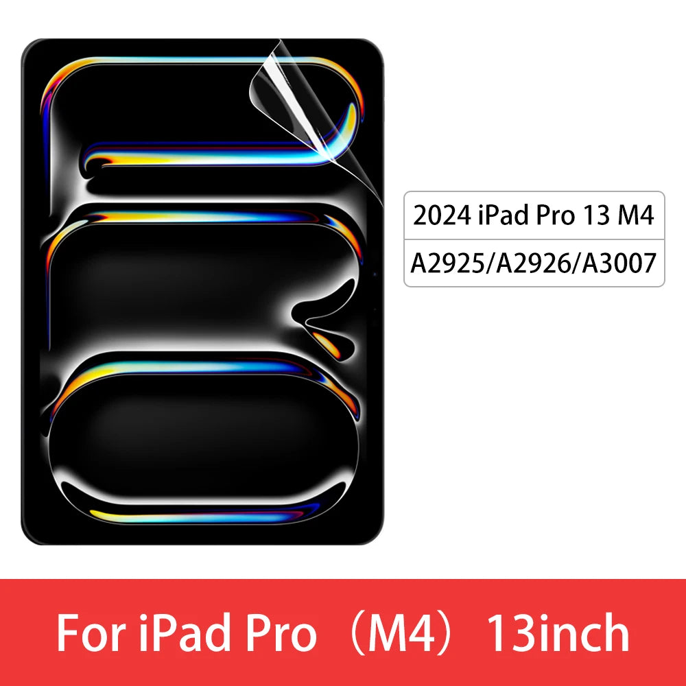 2pcs for iPad Air 2024 Pro 11/13 M4 Screen Protector Film  Paper Feel Matte PET Painting for iPad 7th 8th 9th 10th Generation