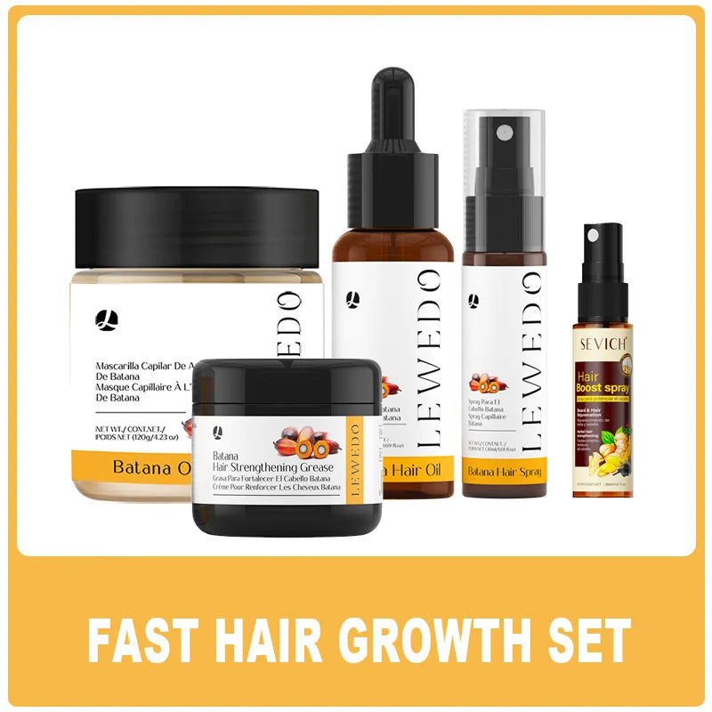 Batana Oil Hair Growth Kit Hair Strengthen Repair Split Ends Damage Increase Hair Thickness Smoothness Dense Hair Essential Oil