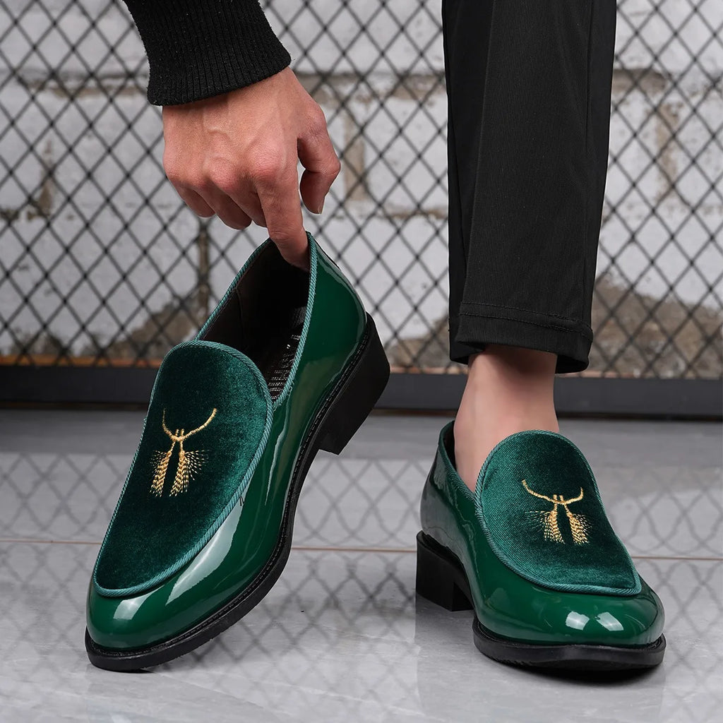 Formal Loafers Shoes for Man Embroidery Designer Wedding Dress Menswear Shoes Office Loafers Mocassin Homme Scarpe Uomo Eleganti