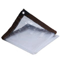 2x4m/2m Clear Waterproof Tarp Transparent Poly Tarpaulin Anti Tear Cover with Rustproof Grommets for Patio Garden Chicken Coop