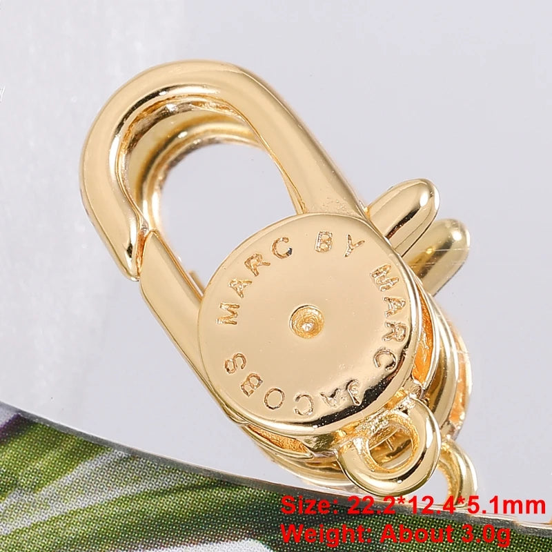 Juya 18K Gold Plated Decorative Fasteners Connector Locks Pearls Clasps Accessories For DIY Needlework Beads Jewelry Making