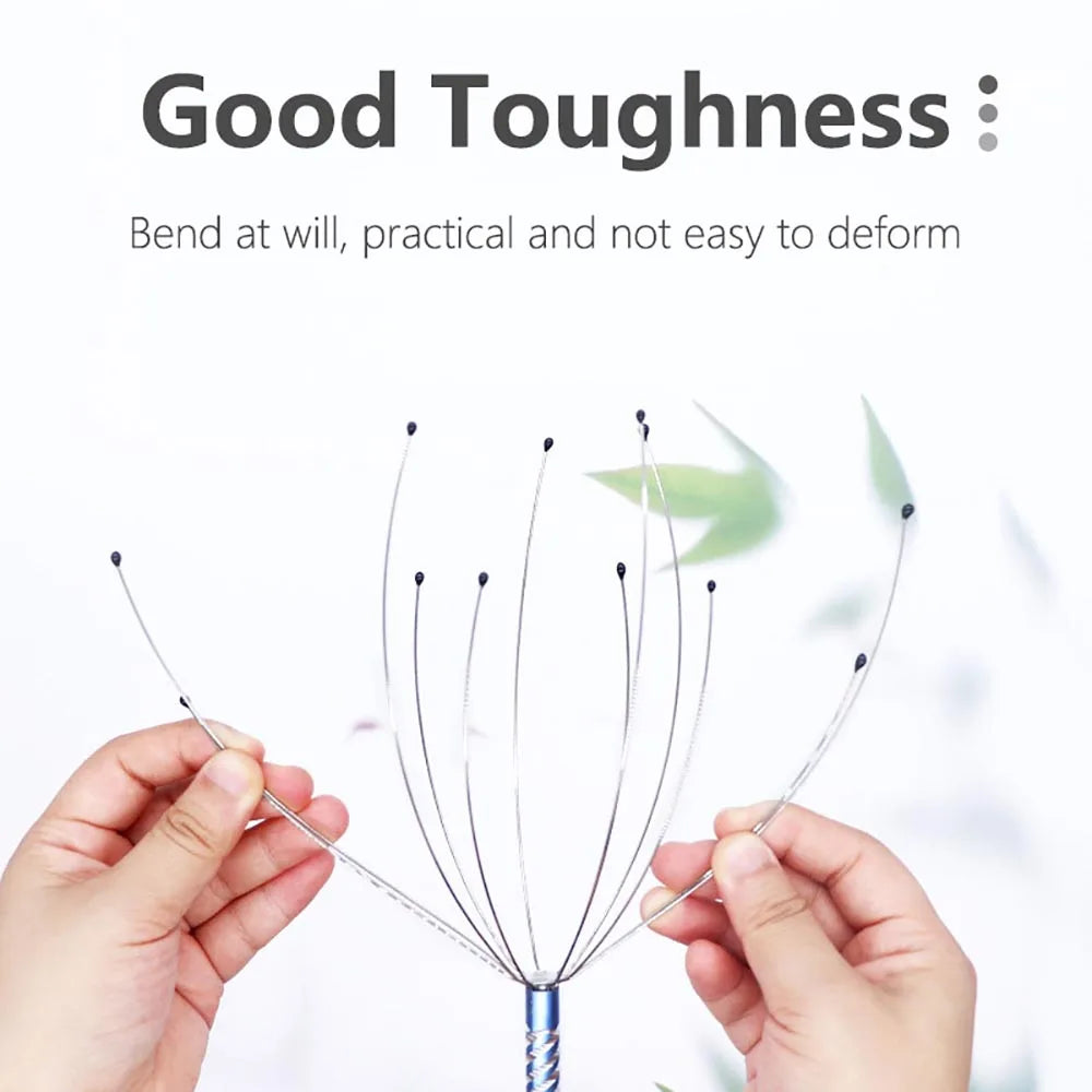 1/2pc Stainless Steel Head Massage Device Octopus Scalp Massager Relaxation Tool Head Scratcher Relieves Tension Stress Relief