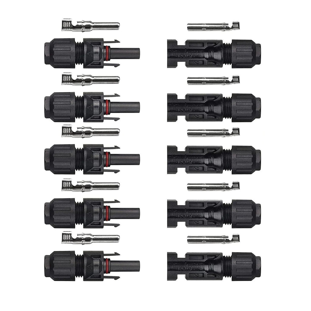 5pairs Solar Panel Connectors IP67 Waterproof Solar Cable Connectors 1000V 30A Male/Female Plug with 2PCS Spanners
