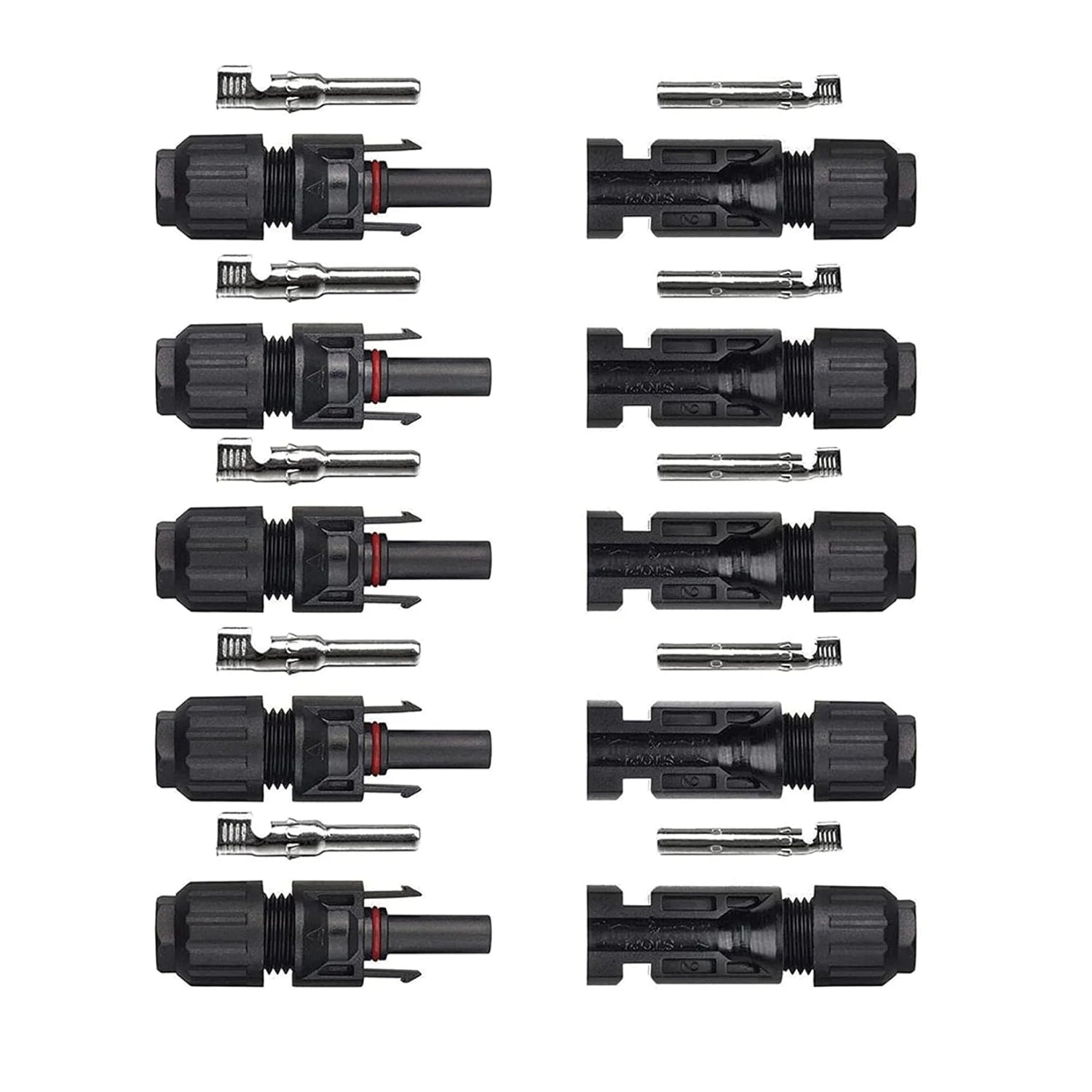 5pairs Solar Panel Connectors IP67 Waterproof Solar Cable Connectors 1000V 30A Male/Female Plug with 2PCS Spanners