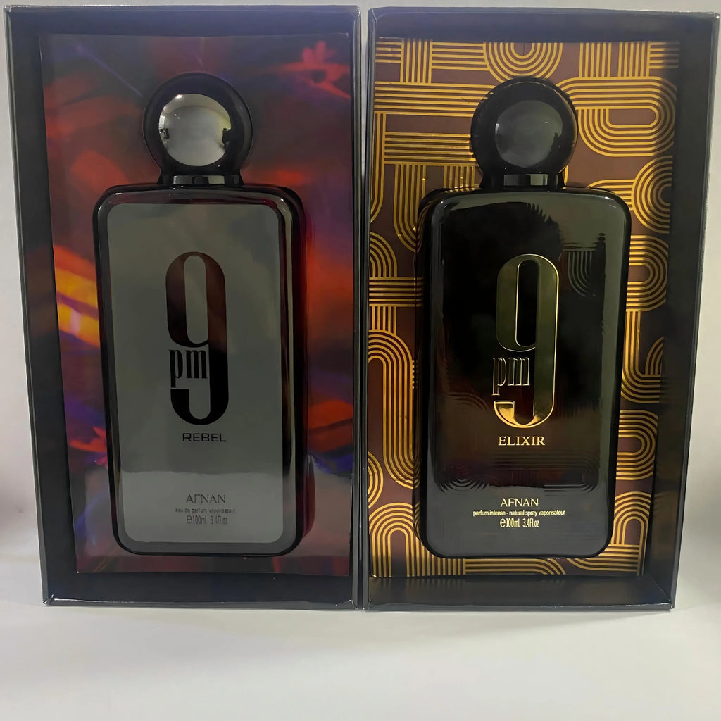 Afnan 9PM Rebel & Elixir Set 100ml Spicy Woody Men's Perfume Gift for Evening Social Occasions