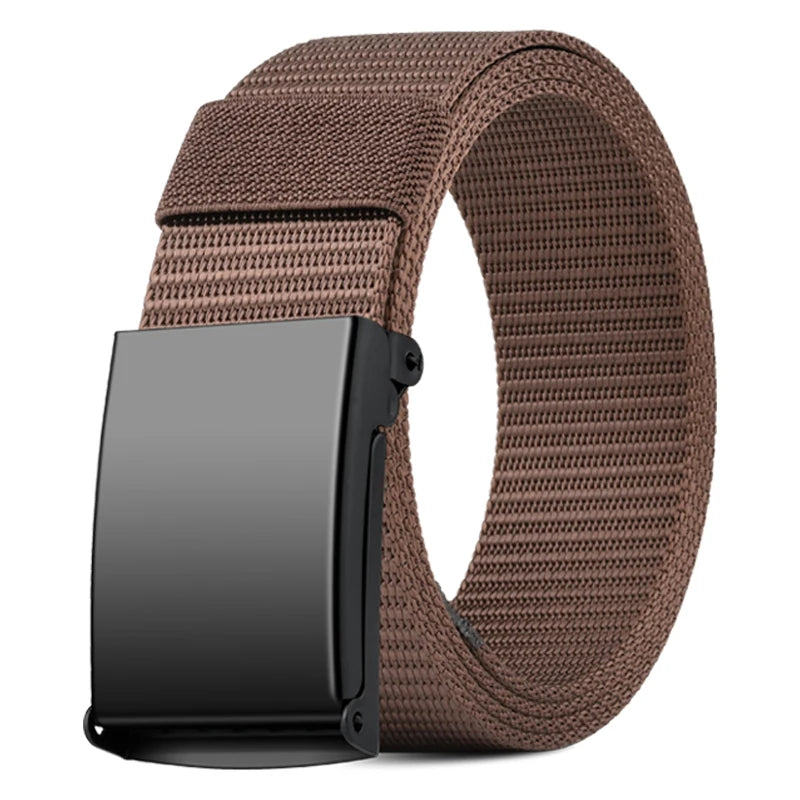 thickened smooth buckle nylon belt, hot selling foreign trade item, men's and women's universal business belt, casual pants belt