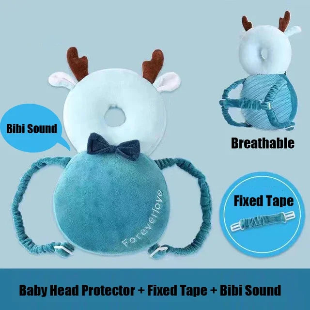 Head Back Protector Baby Protect Pillow Learn Walk Headgear Prevent Injured Safety Pad  prevention Fall Cartoon Bee Kids Pillows