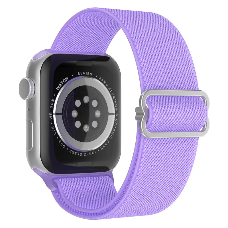 Scrunchie Strap for Apple watch Ultra 49mm band 45mm 44/46mm 41mm Adjustable Nylon Loop bracelet iWatch serie se 6 7 8 9 10 11
