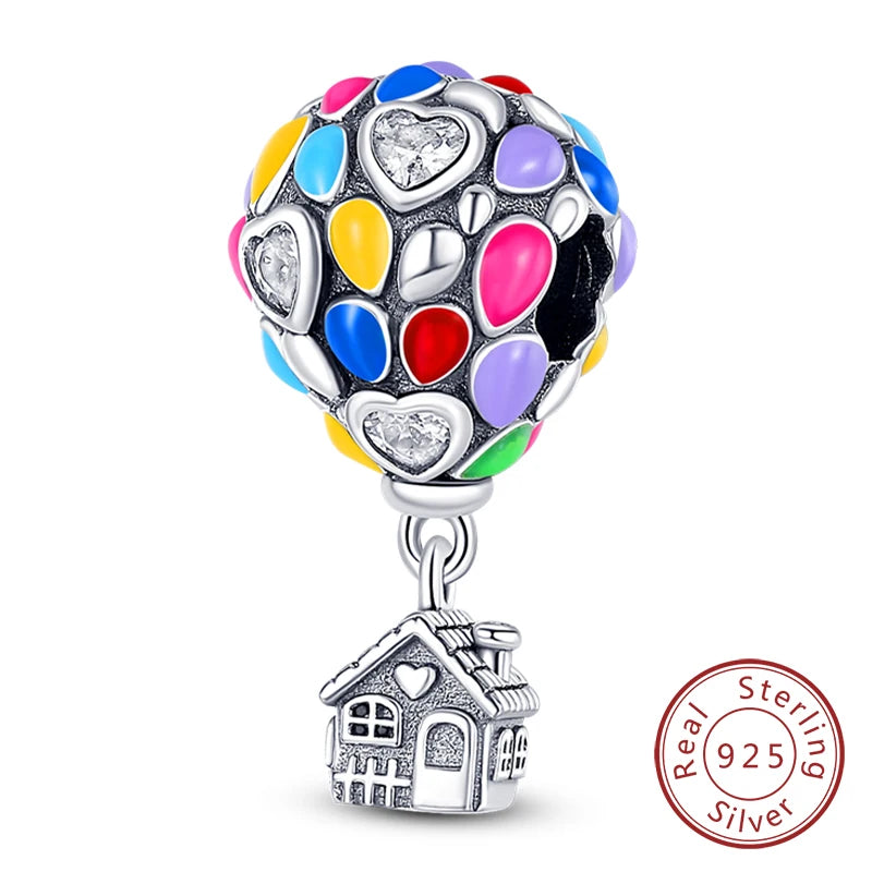 Hot Sale Charm Bead Pendant 925 Sterling Silver Firefly Love Heart Cats Dogs Sunflower Charm for Bracelet Women DIY Jewelry Gift