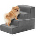 JHK 3-5 Step Right Angled Foam Dog Stairs Ramp for Small Dogs Climbing Ladder Indoor Non-Slip Pet Ladder Ramp Stairs For Home
