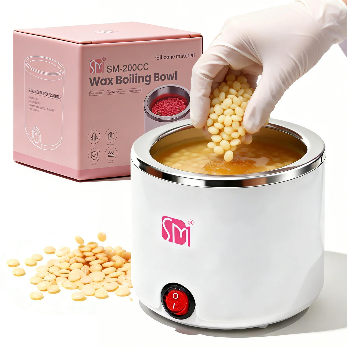 LULAA Waxing Wax Warmer for Hair Removal Quick Heating Wax Melt Warmer Easy to Use at Home Waxing Kit for Women Use