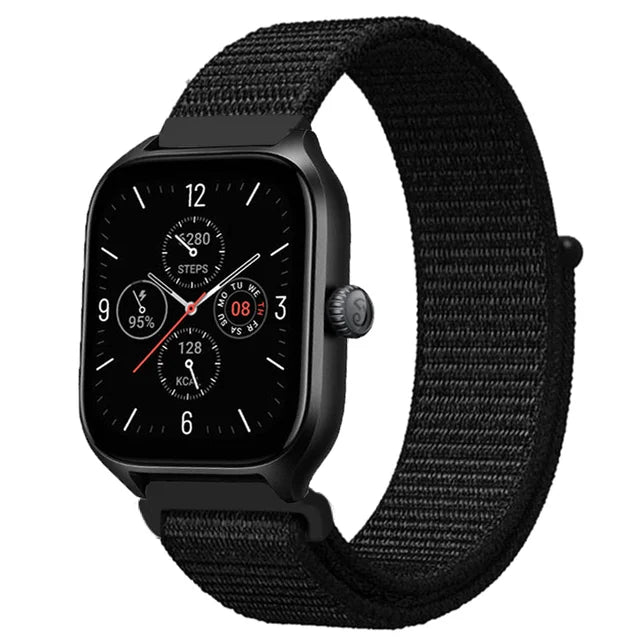 20mm 22mm Nylon Loop Strap for Amazfit GTR 47mm/GTR4 3 Pro/GTS 4 mini/3 Bracelet for Amazfit Balance 3 2/bip 5 6 Max/Stratos 2 3